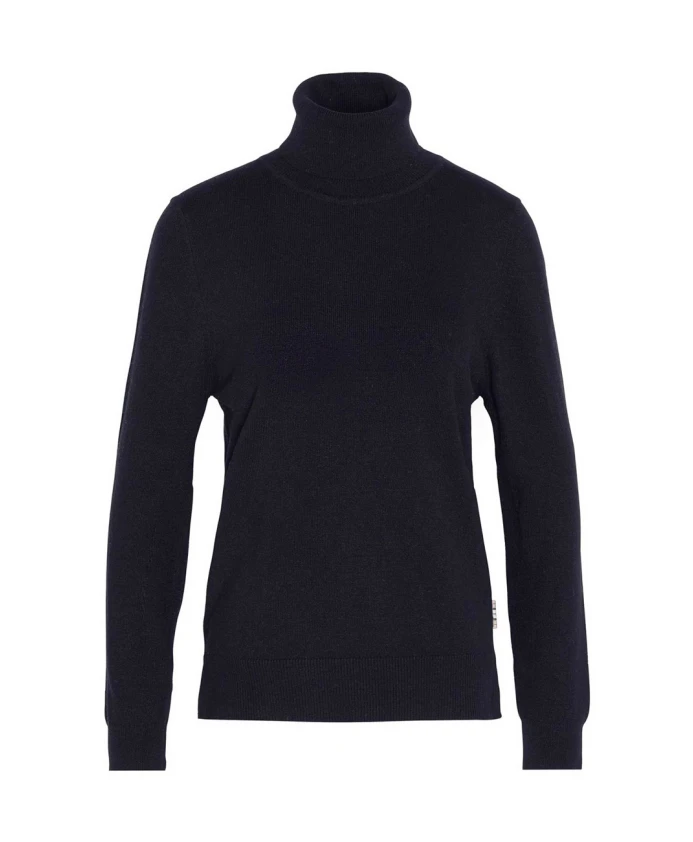 

Свитер с высоким воротником и клетчатыми нашивками Barbour, черный