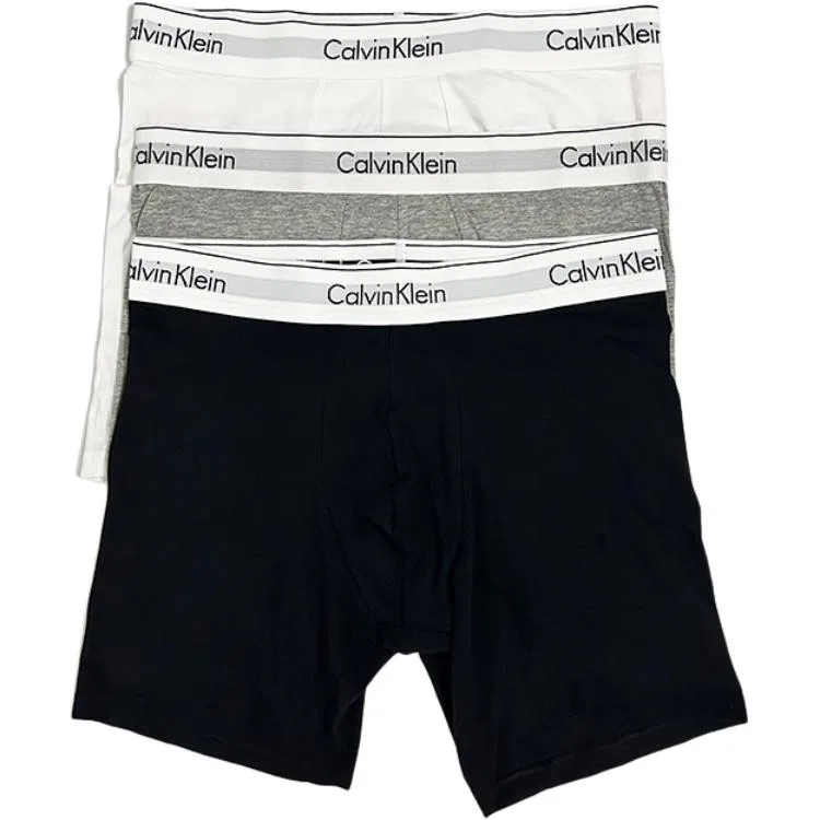 Боксеры 3 шт. Calvin Klein черный+серый+белый