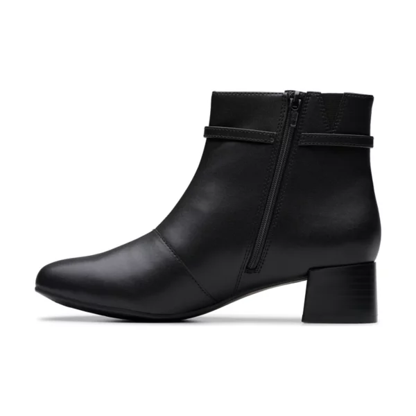 Женские ботильоны Iridessa Air на танкетке с удобными застежками Clarks, цвет black leather — фото 3