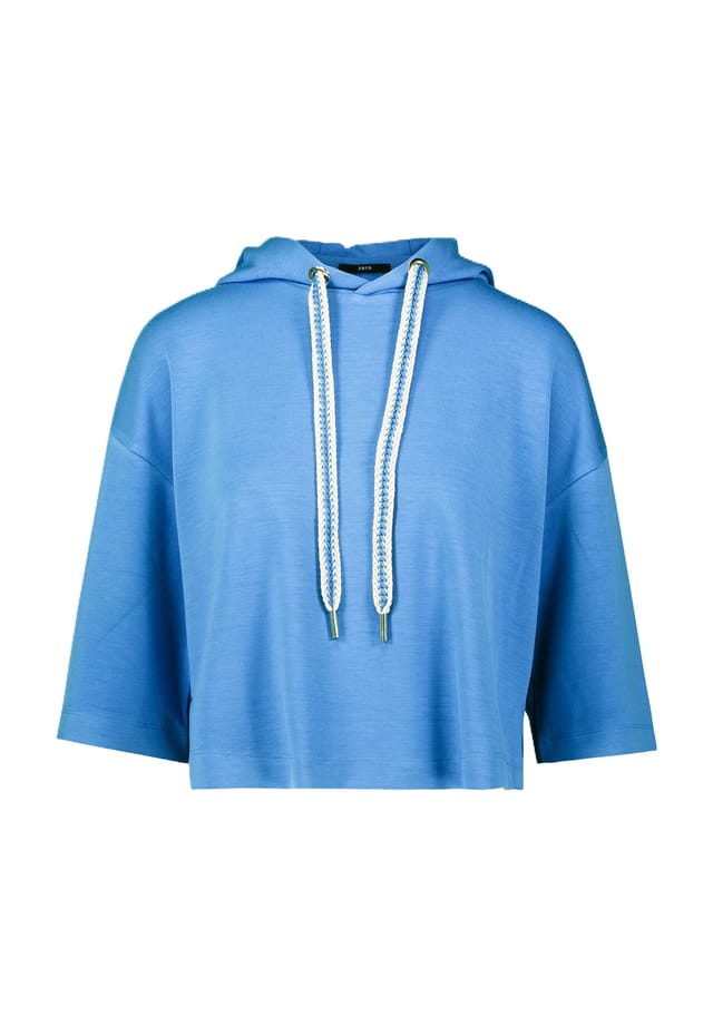 

Толстовка с капюшоном рукав 3/4 затягивающийся шнурок Zero, цвет 8028 riviera