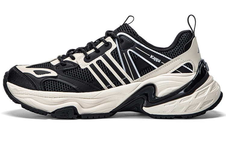 

Kappa Обувь мужские противоскользящие износостойкие низкие массивные кроссовки Augustus черный - черный/бежевый желтый, цвет Black/Beige Yellow