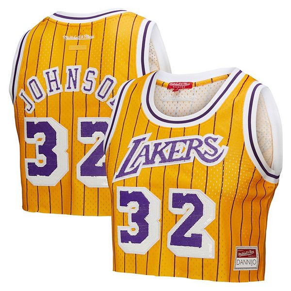 

Женская баскетбольная майка mitchell & ness x dannijo magic johnson yellow los angeles lakers Unbranded
