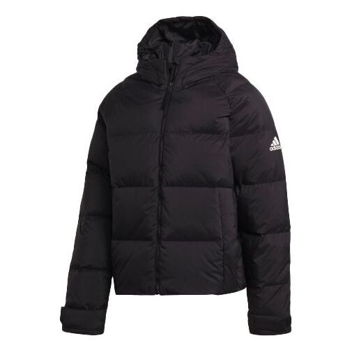 

Пуховик adidas Puffer Down Jkt Outdoor Sports hooded down Jacket Black, черный