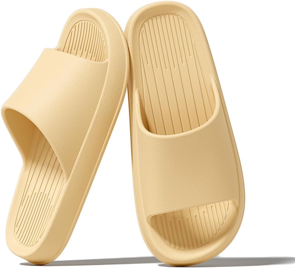 

Унисекс шлепанцы Rojeam с противоскользящей подошвой, быстро сохнущие, для душа, дома, ванной, сада и бассейна, желтый