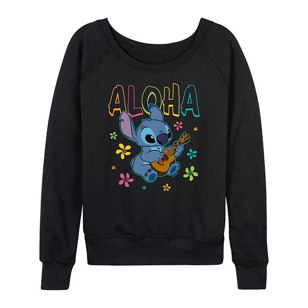 

S Lilo & Stitch женская футболка с длинным рукавом aloha french terry Disney