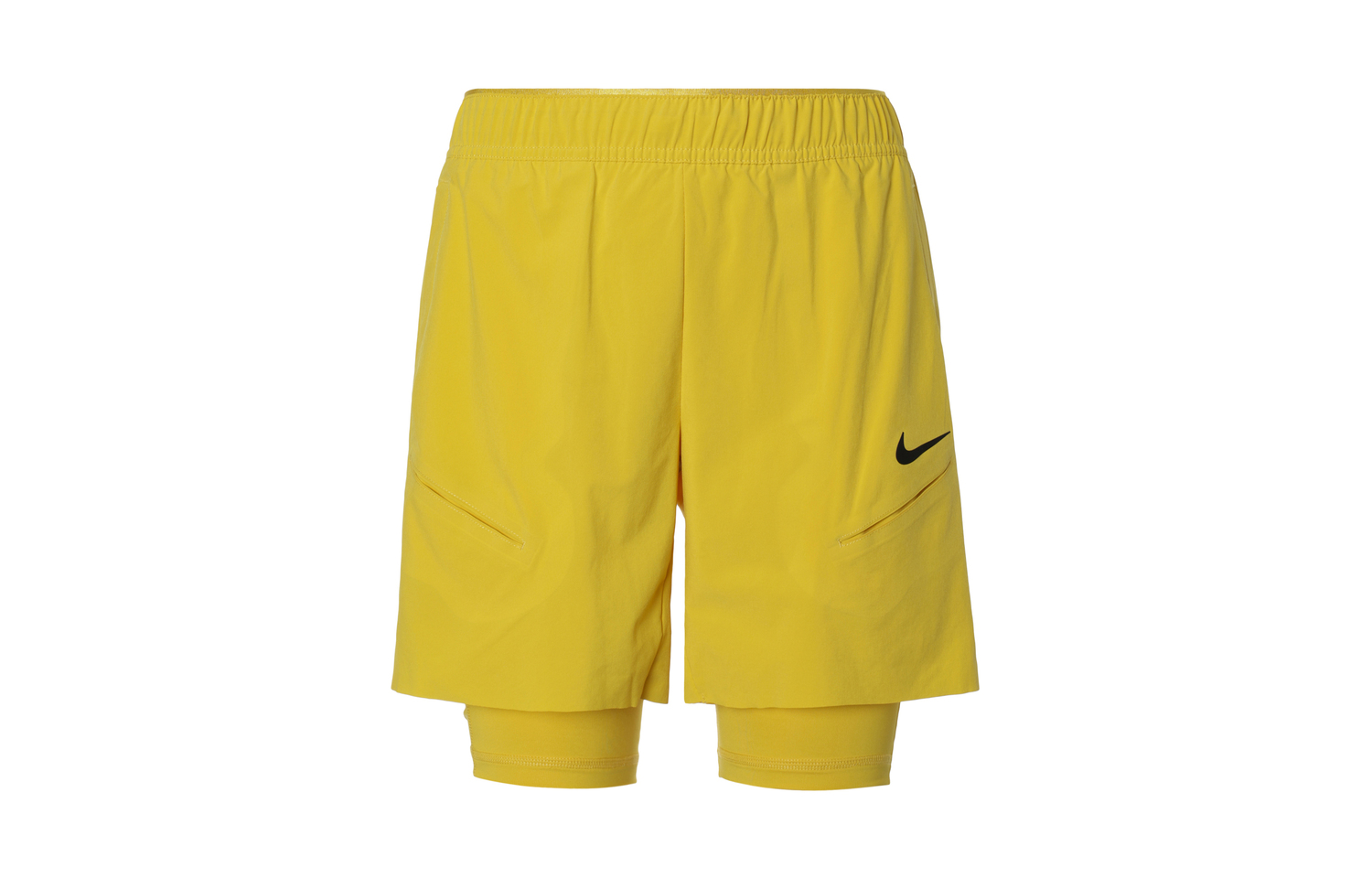 

Nike Мужские теннисные штаны Court Slam ярко-серно-желтого цвета