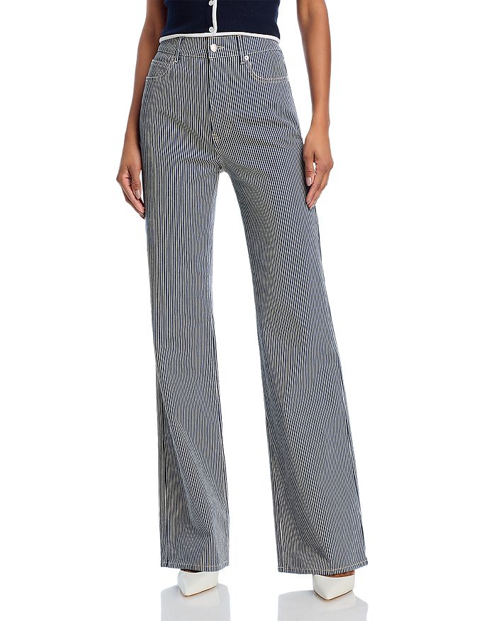 

Джинсы Crosbie High Rise Wide Leg в полоску Solstice Veronica Beard, синий