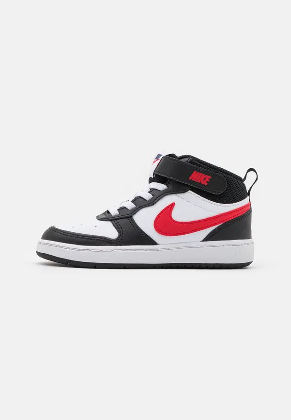 Court borough mid 2 унисекс высокие кроссовки Nike Sportswear, White/University Red/Black/Midnight Navy
