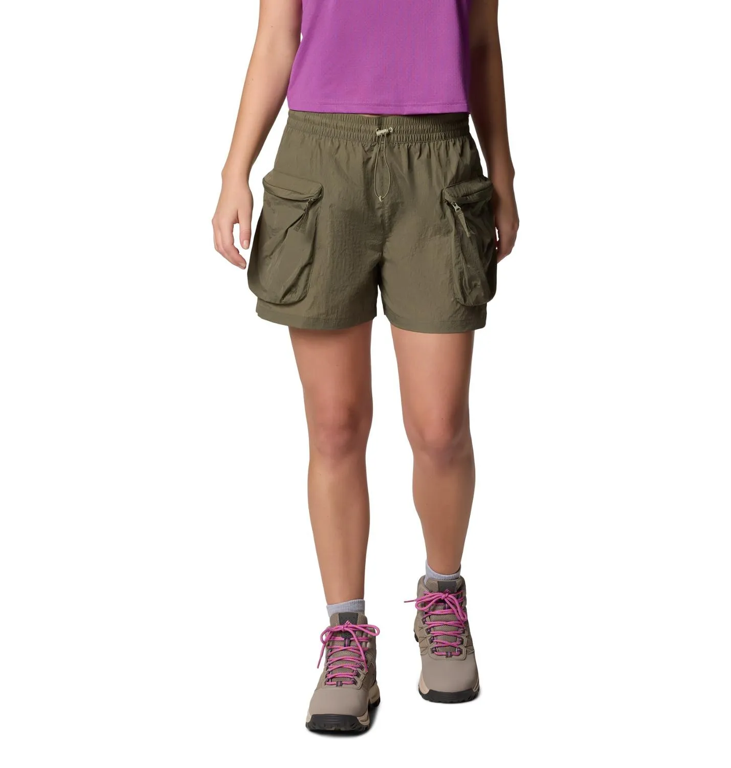 

Завышенные грузовые шорты Columbia, Stone Green