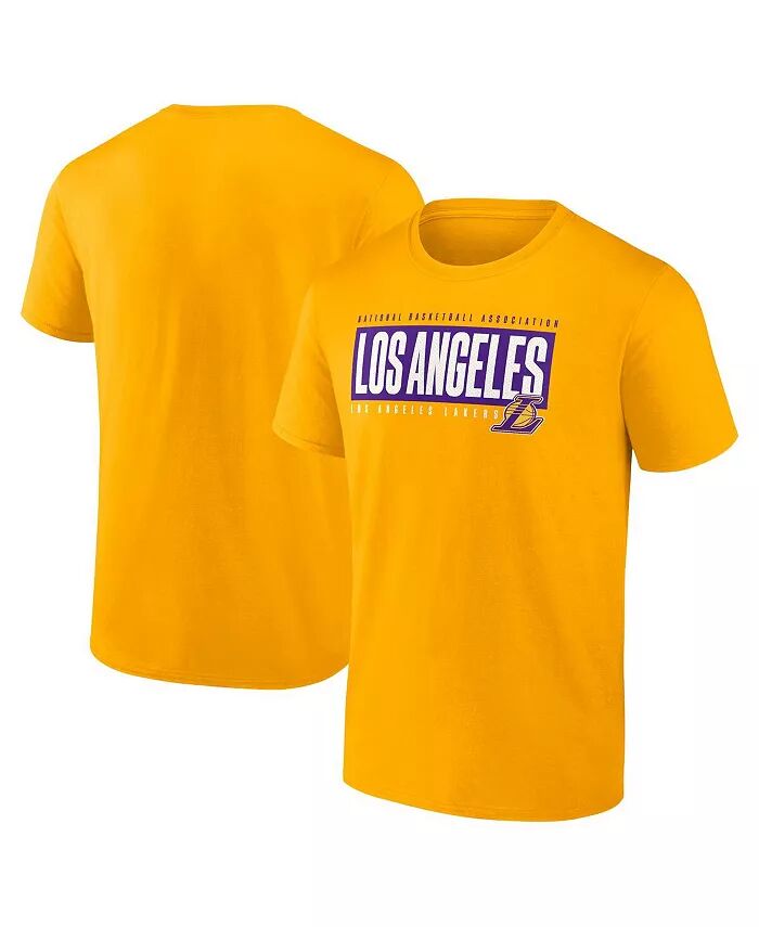 

Мужская золотая футболка Los Angeles Lakers Box Out Fanatics, золотой