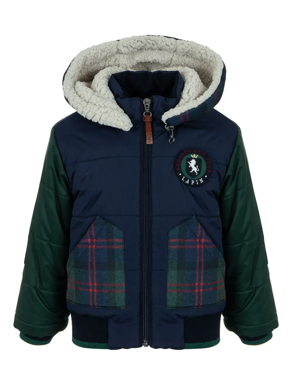 

Куртка на молнии с нашивкой-логотипом Lapin House, синий