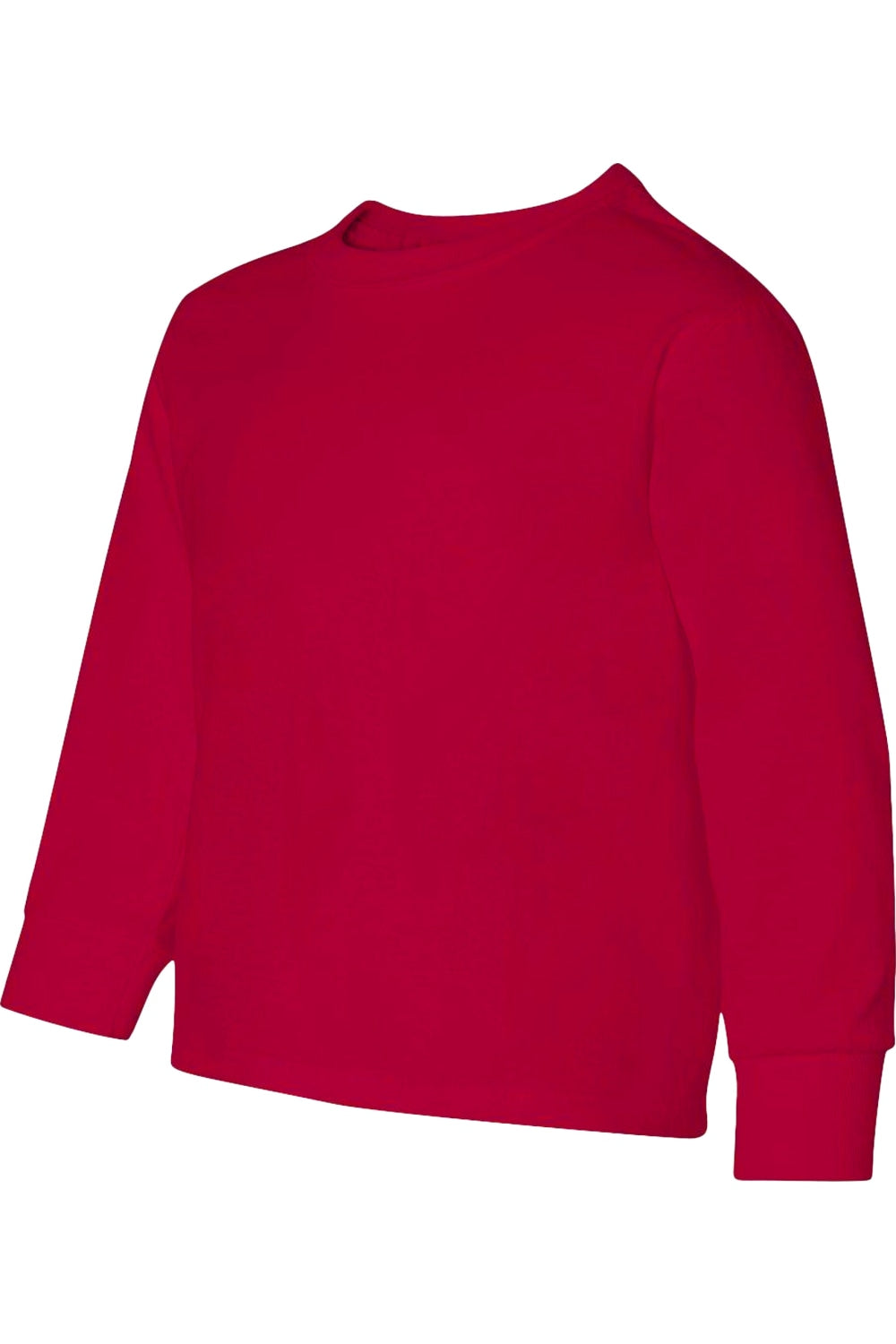 Футболка JERZEES Dri-Power Youth с длинным рукавом 50/50, цвет true red — фото 3