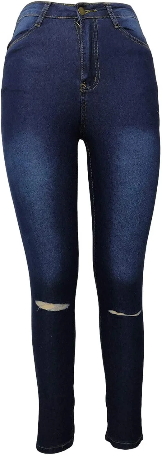 

Скинни джинсы для женщин Ripped High Waist Stretchy Butt Lift