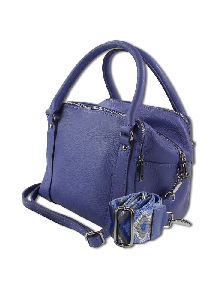 

Наплечная сумка Toscanto Umhängetasche, Citytasche Leder blau ca. 22cm