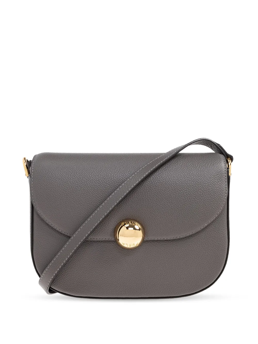

Сумка через плечо с кожаной отделкой Furla, серый