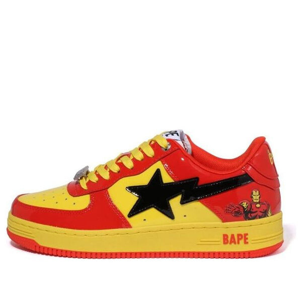 Кроссовки x marvel bape sta 'red yellow black' A Bathing Ape, красный
