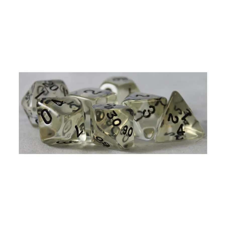 

Poly Set Прозрачный с черным (7), Dice - Transparent (Koplow)