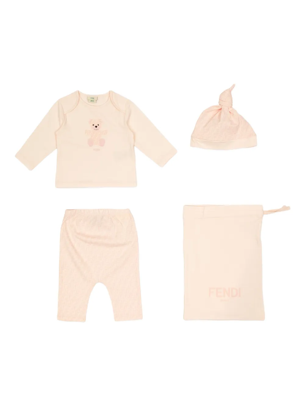 

Подарочный набор с узором FF Fendi Kids, розовый