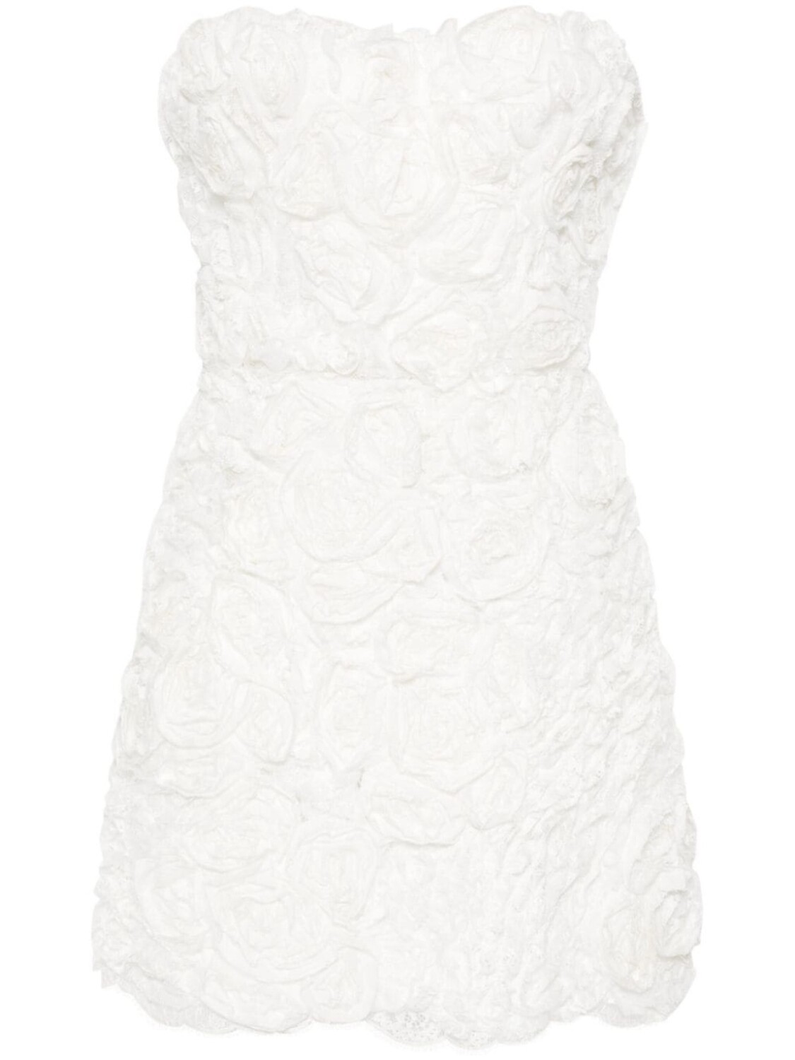 

Ermanno Scervino кружевное платье мини с цветочной аппликацией, белый