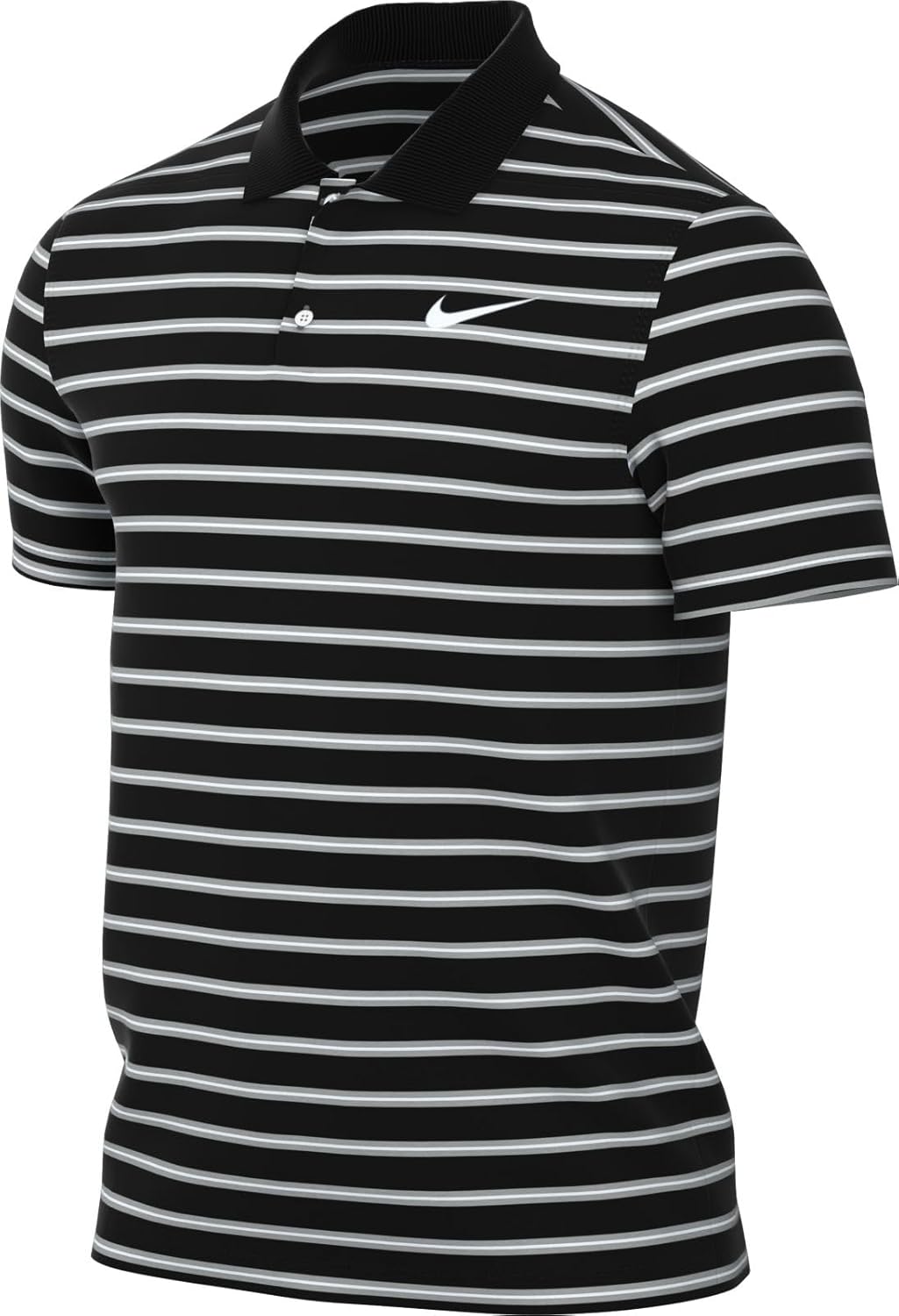 

Мужская футболка-поло для гольфа Nike Dri-FIT Victory Stripe, Black/White, Белый, Мужская футболка-поло для гольфа Nike Dri-FIT Victory Stripe, Black/White