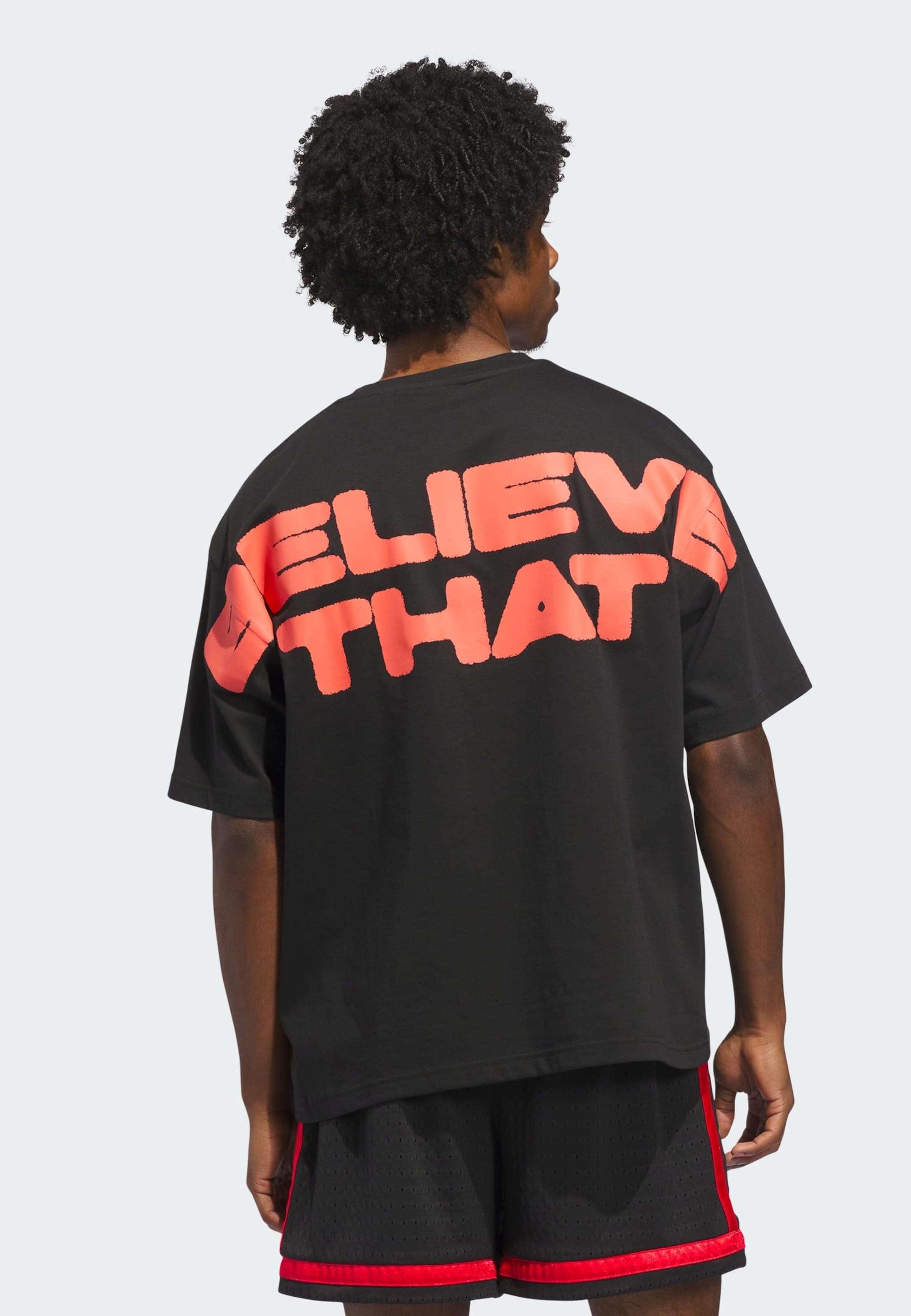 Adidas Performance Футболка 'Anthony Edwards Believe That' в черном цвете — фото 2