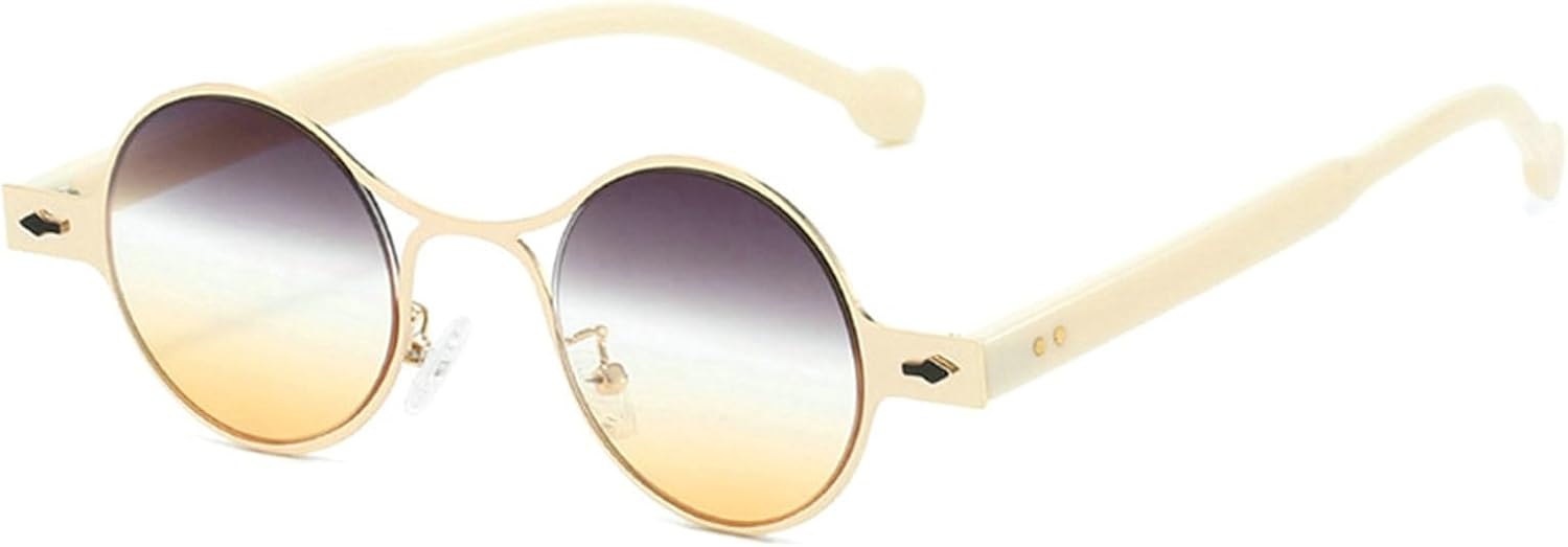 

Солнцезащитные очки COTIA Punk в маленькой металлической круглой оправе для женщин, с оригинальным дизайном, для мужчин и мужчин, для активного отдыха и путешествий, с защитой от УФ-излучения UV400, унисекс, Grey Tea/Beige