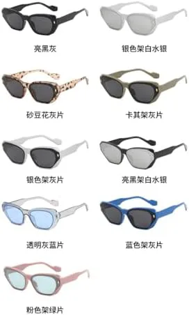 

Солнцезащитные очки прямоугольной оправы для женщин и мужчин, винтажные солнцезащитные очки многоугольной формы для мужчин и женщин, с антибликовым покрытием MTZJH, 1