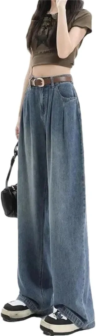 

Женские джинсы с высокой талией и прямыми штанинами