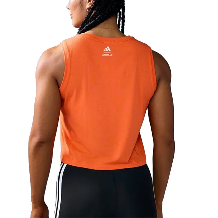 Adidas Les Mills X безрукавная спортивная майка женская orange red — фото 4