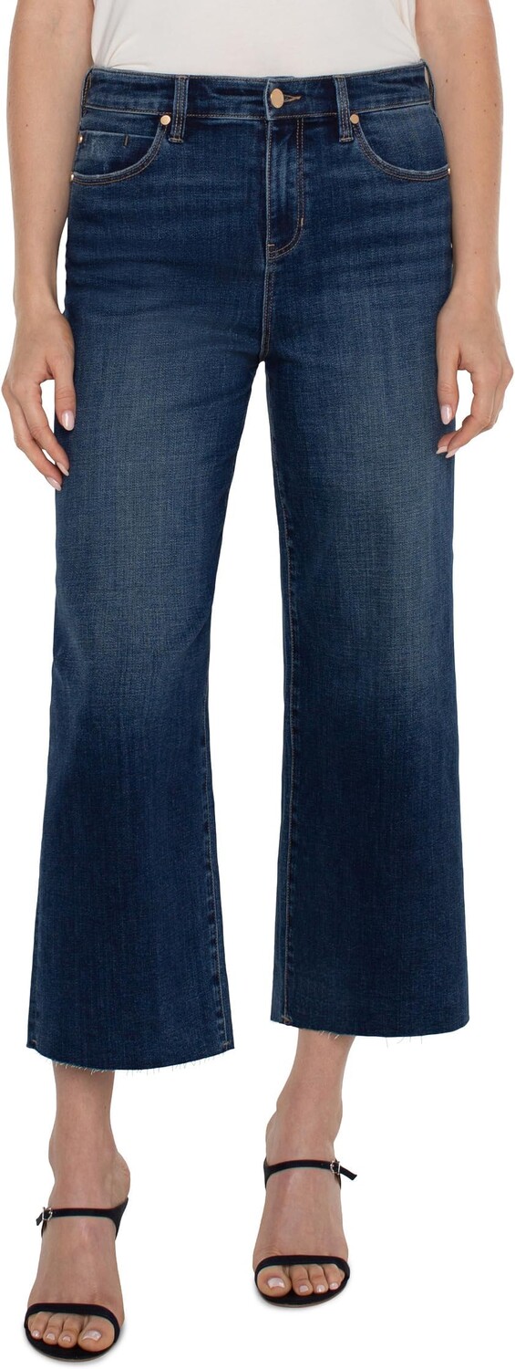 

Джинсы Stride High-Rise with Wide Cut Hem Crosshatch Denim Jeans 26" in Bowers Liverpool Los Angeles, цвет Bowers