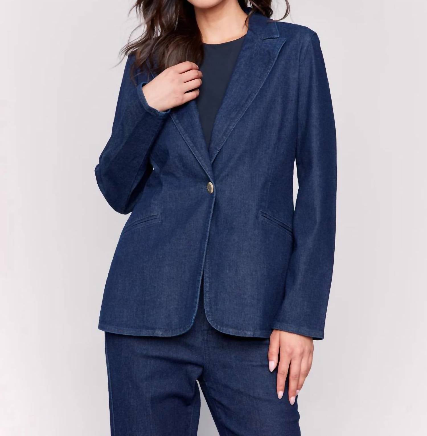 

Джинсовый блейзер Raw In Blue CHARLIE B, синий