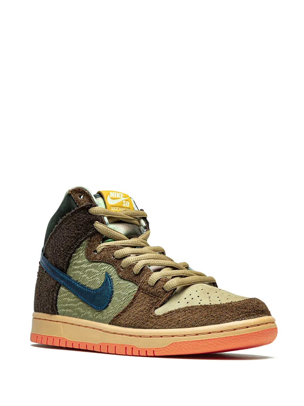 Кроссовки SB Dunk High Nike, коричневый — фото 2
