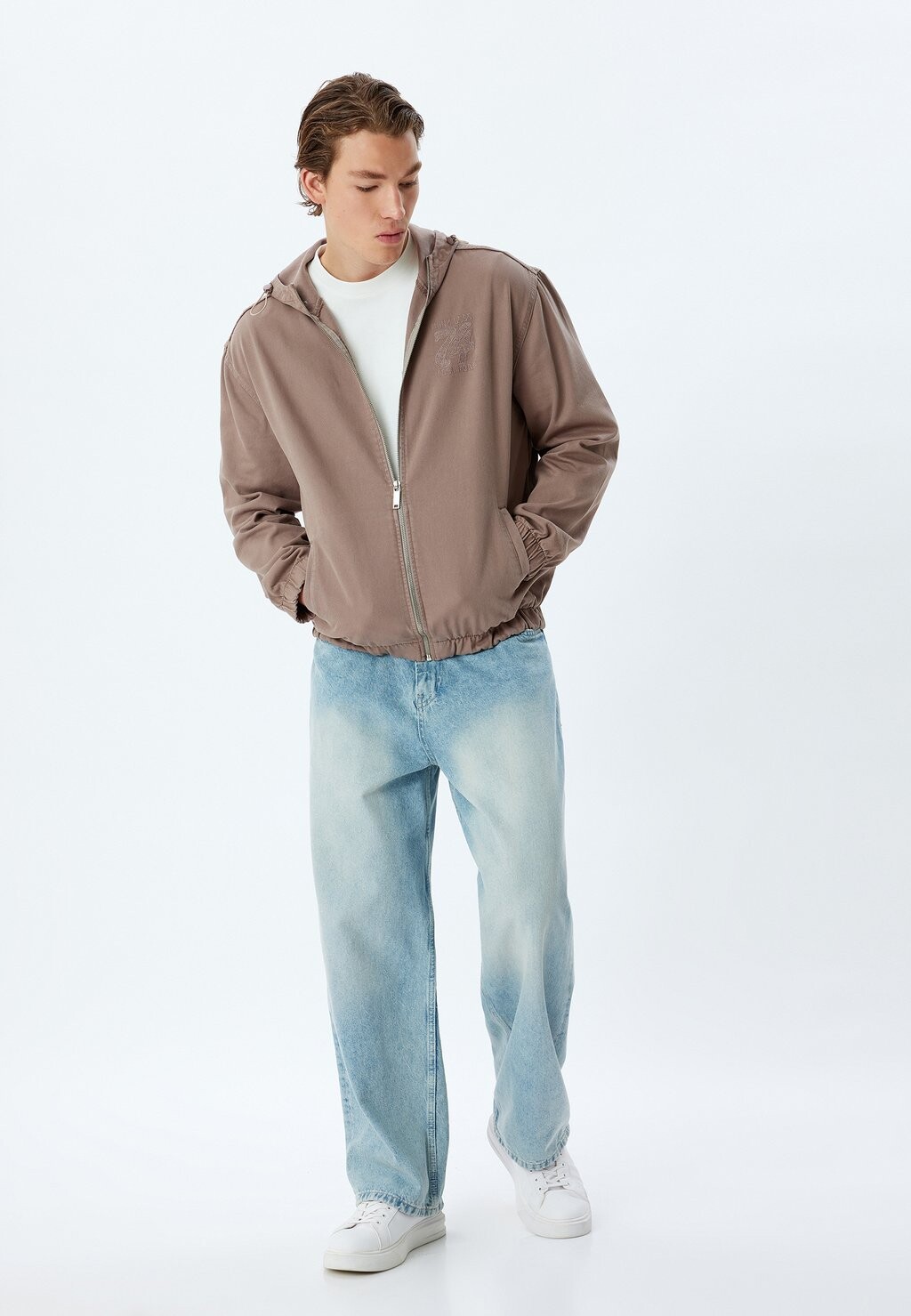 

Джинсовая куртка HOODED Koton, коричневый