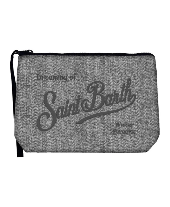 

Фланелевая сумка-клатч А-силуэта Mc2 Saint Barth, серый