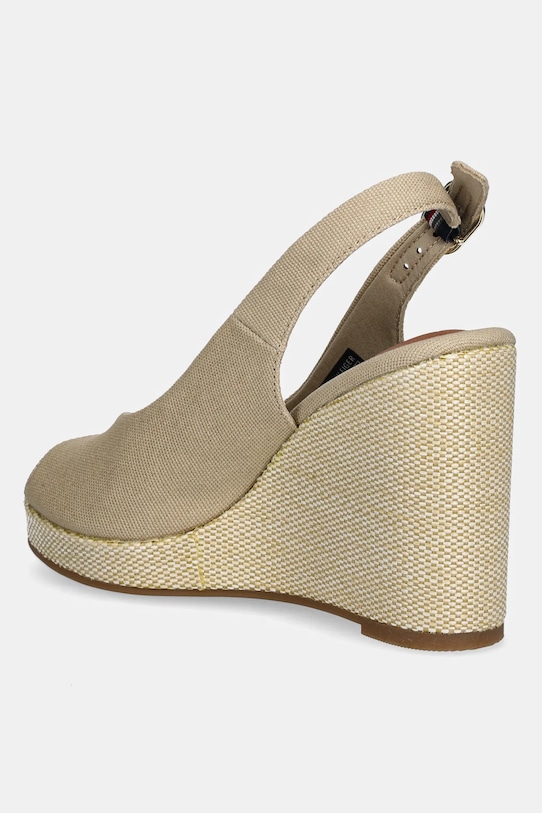 Сандалии Flag High Wedge Espadrille на ремешке Tommy Hilfiger, бежевый — фото 3