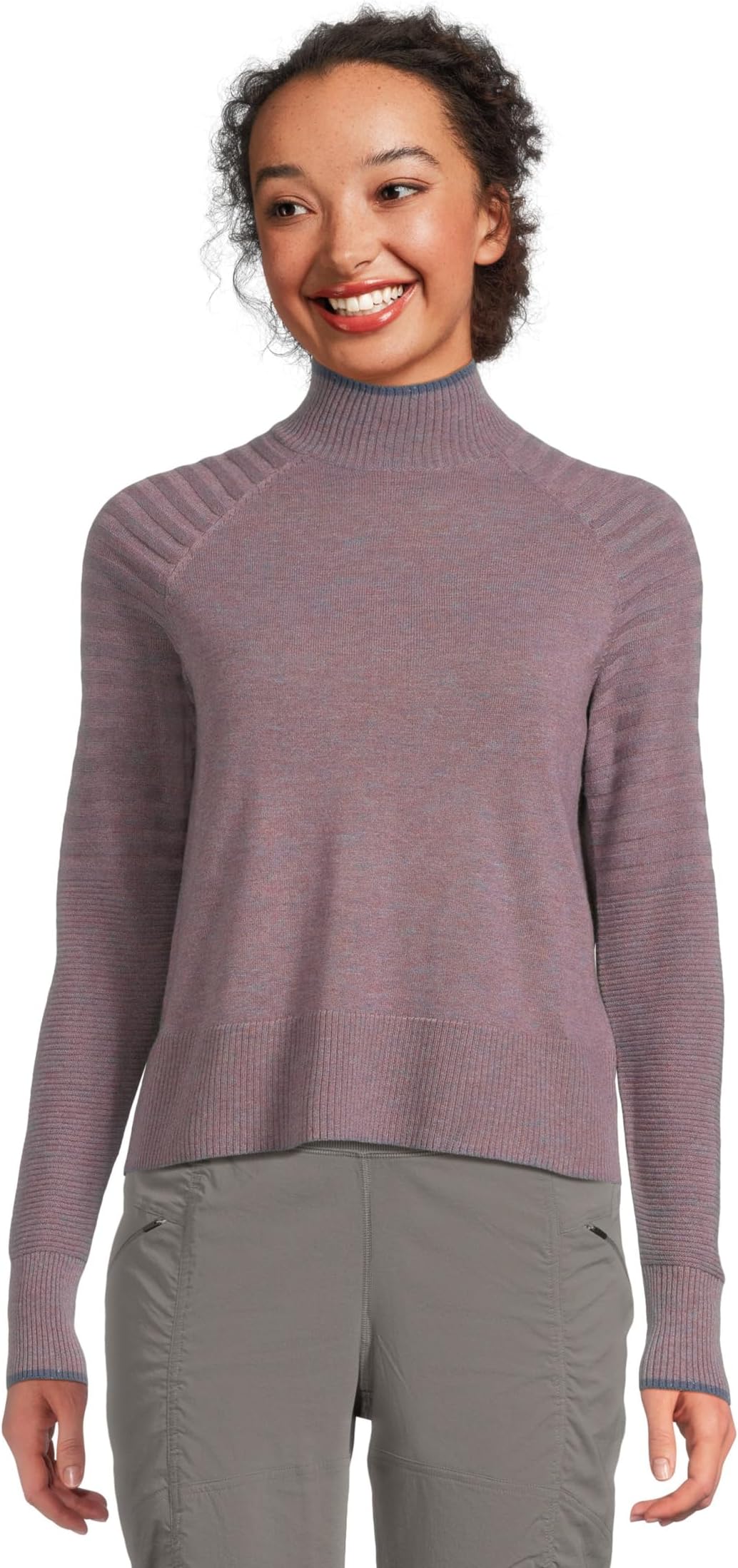 

Свитер Smartwool Women's Edgewood Mock Neck Sweater, Chalk Violet Heather