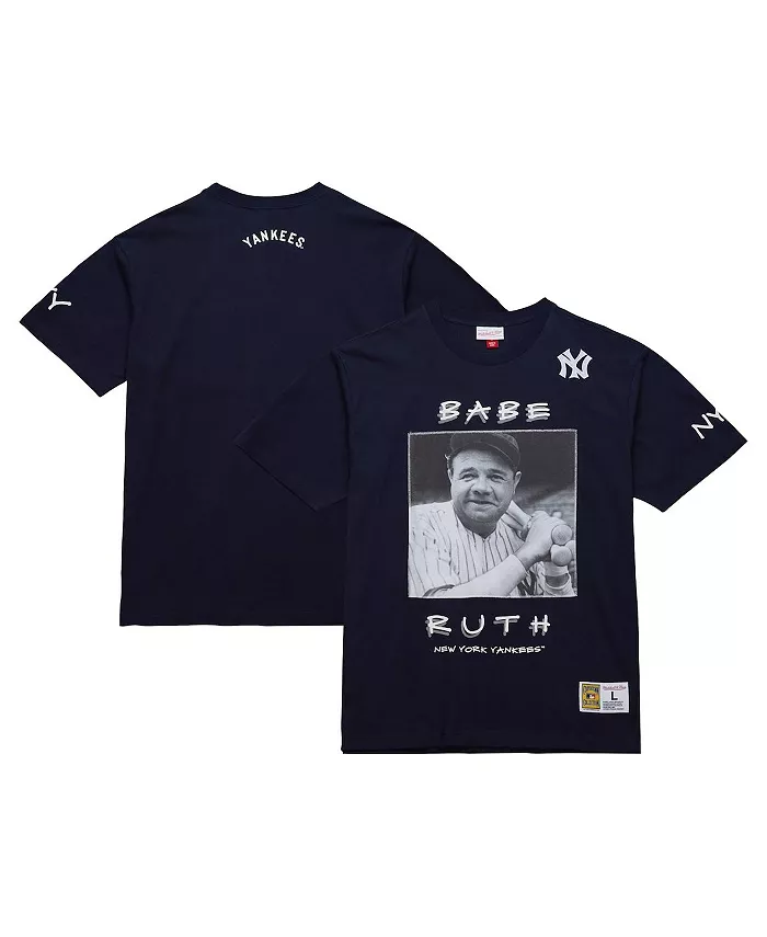

Мужская футболка Babe Ruth Navy New York Yankees из коллекции Cooperstown, премиальная плотная, с винтажным логотипом Mitchell & Ness