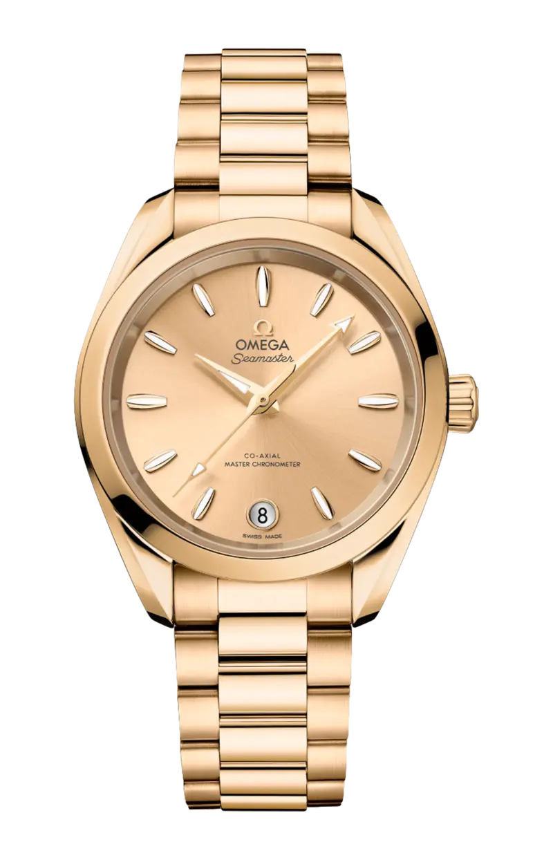 

Seamaster aqua terra shades 34 мм, из oro moonshine на oro moonshine - 220.50.34.20.08.001 OMEGA