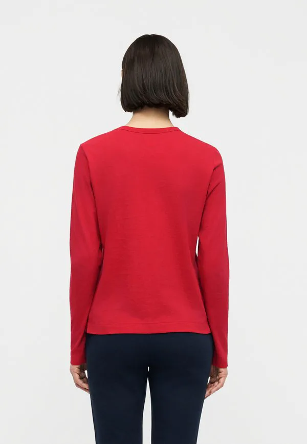 Футболка с длинными рукавами и круглым вырезом Gap, Modern Red — фото 3