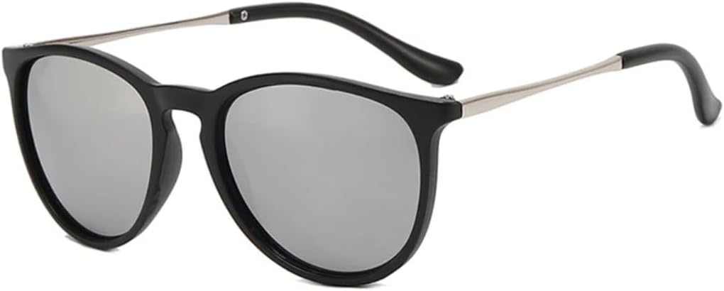 

Солнцезащитные очки с защитой от УФ-излучения UV400 | Овальные линзы «кошачий глаз» конфетного цвета | для женщин и мужчин, для занятий спортом на открытом воздухе и вождения DSVIGF, Black Silver