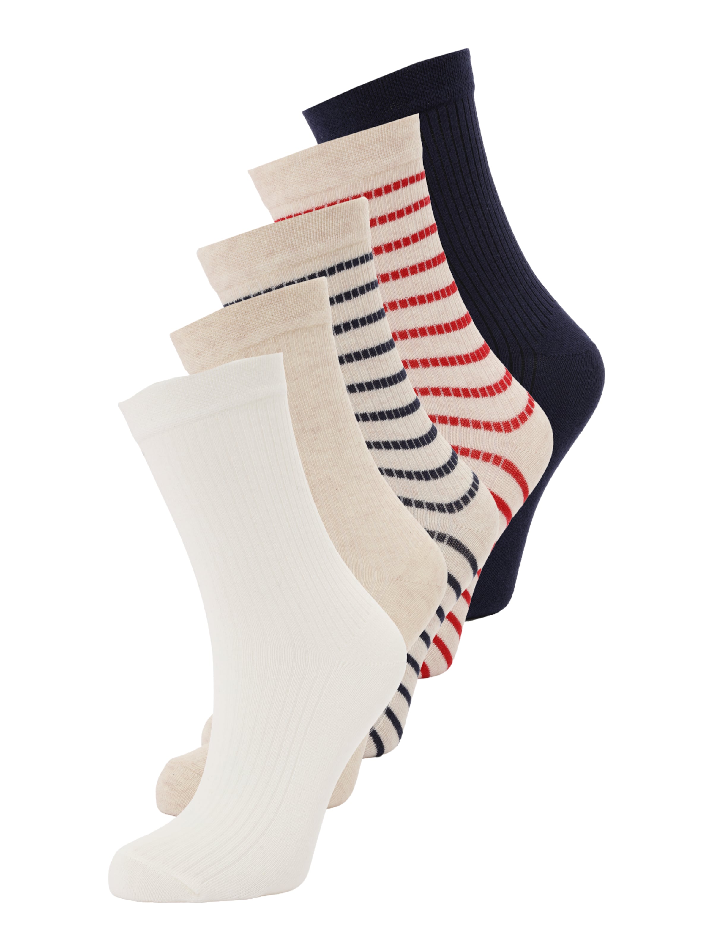 

ABOUT YOU Носки 'Fee' в бежевом, темно-синем и белом цветах