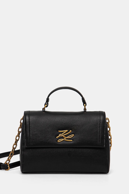 

Кожаная сумка Karl Lagerfeld, черный