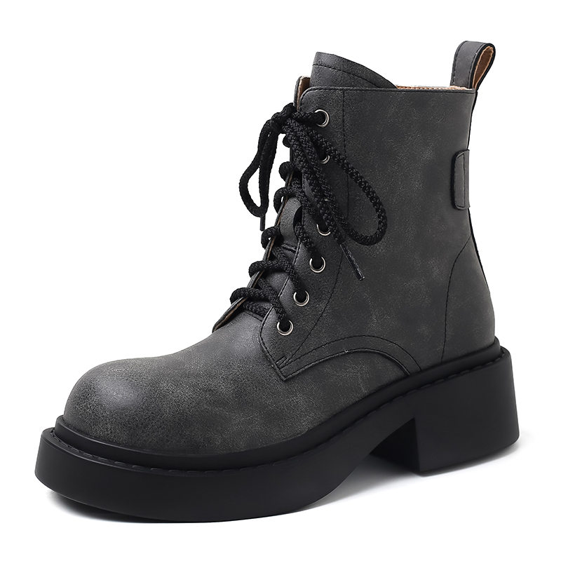 Короткие ботинки Martin 4,5 см женские Yeezyy Reezy, Black Gray