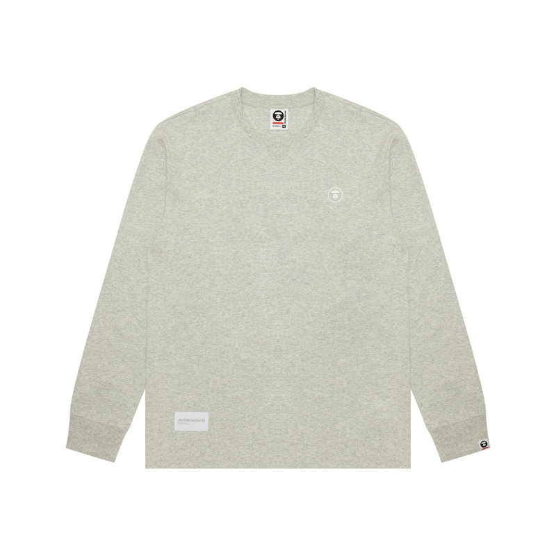

Футболка с длинным рукавом и нашивкой с логотипом *A Bathing APE Aape, серый