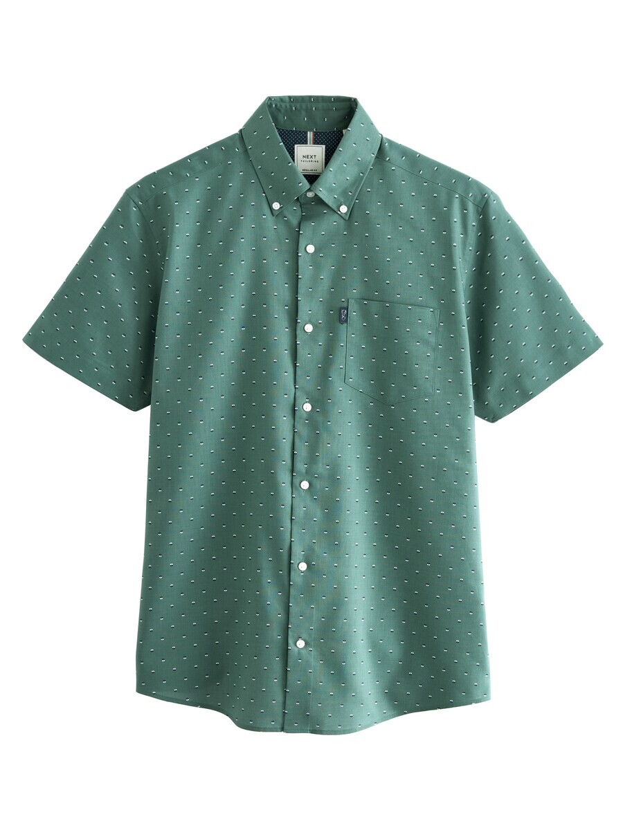 

Повседневная рубашка Next Regular fit Button Up Shirt, цвет emerald/dark green
