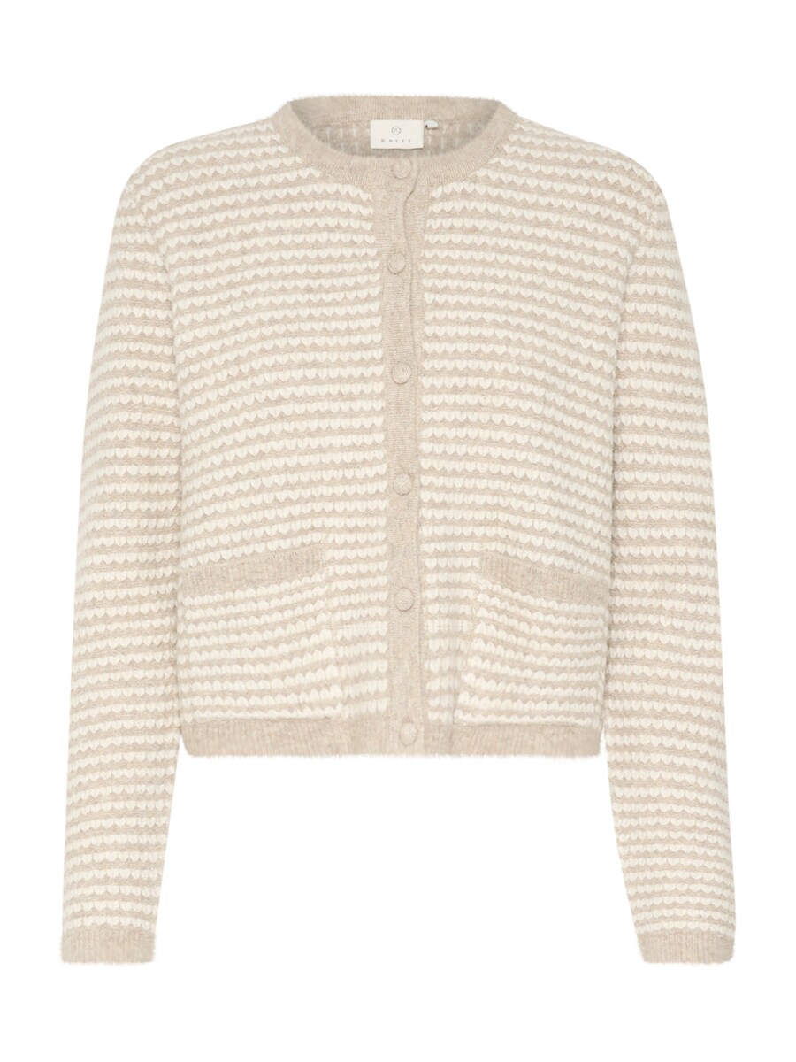 

Вязаный кардиган Kaffe KA Ellery, цвет Kitt/Light beige