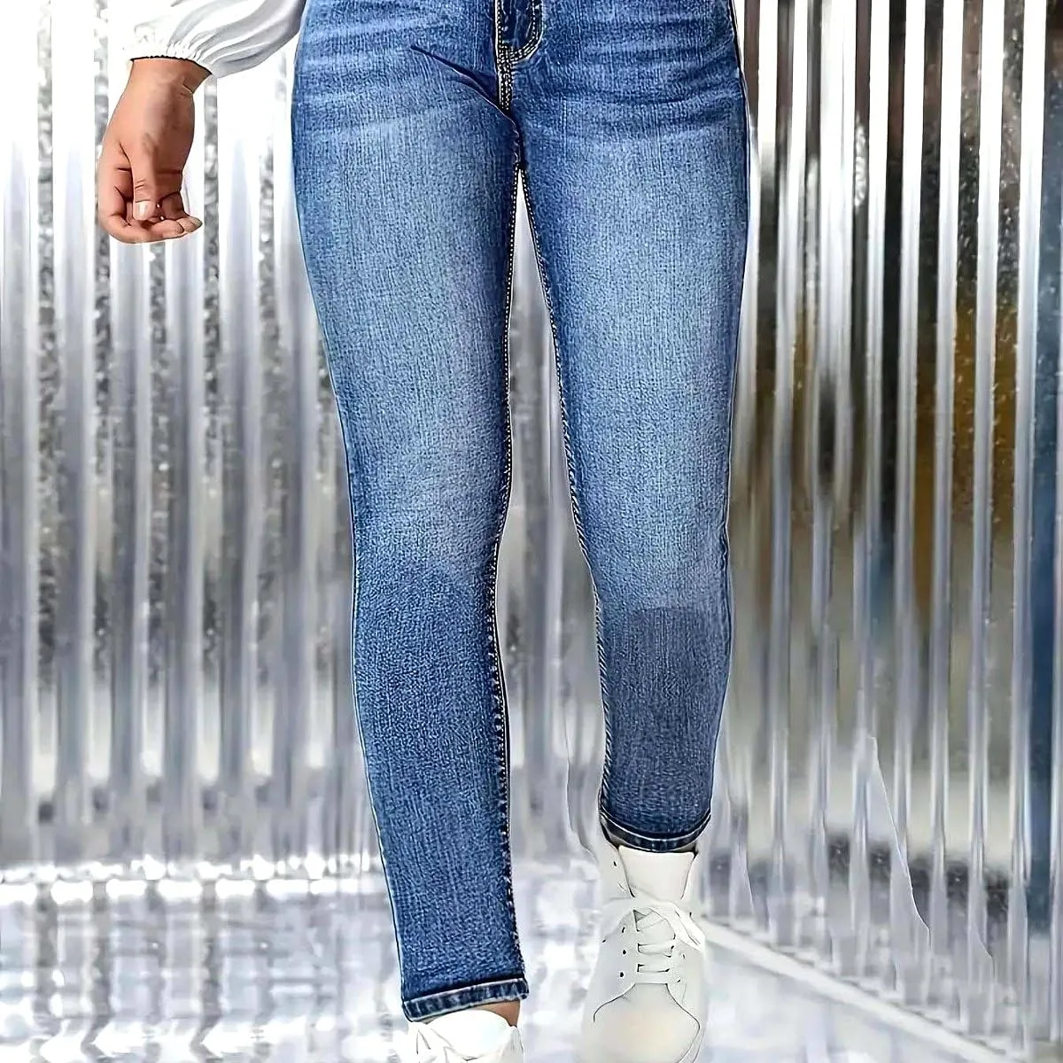 Женские классические джинсы High Waist Streamlined Fit Comfort Stretch — фото 3