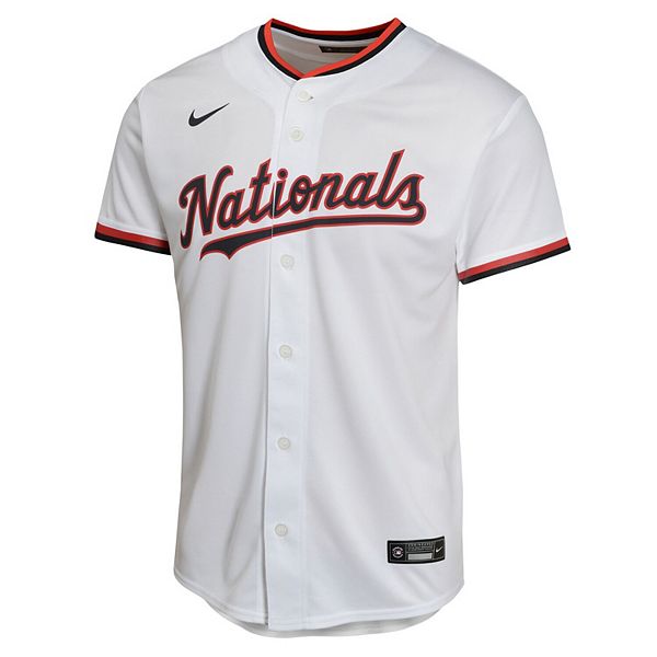 Футболка игровая Youth Dylan Crews белая Washington Nationals Alternate Nike — фото 3