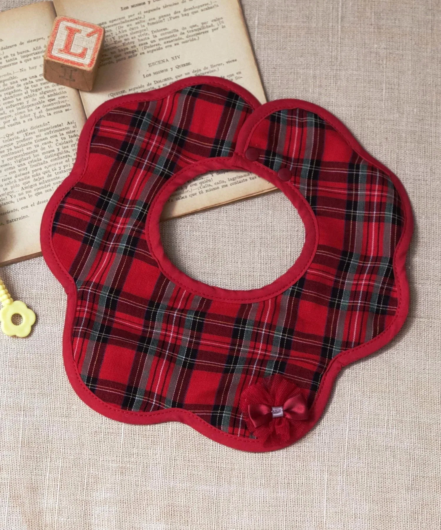 Набор из 4 предметов для детского душа "Petit Jewel Can" Panpantutu, Tartan x Teddy Bear — фото 2