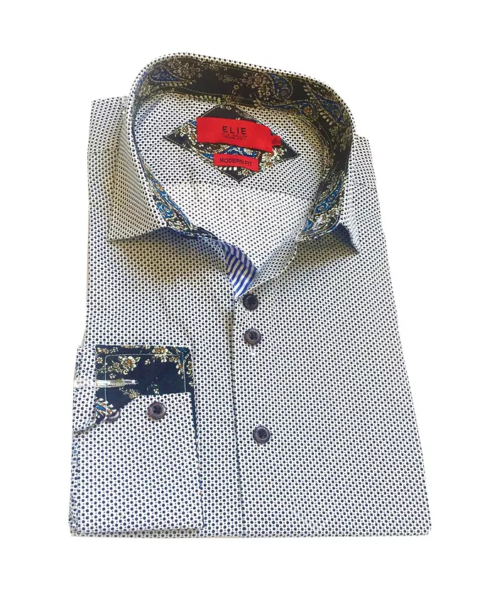 

Черная классическая рубашка на пуговицах для мальчиков Little Boys, slim fit Elie Balleh, черный